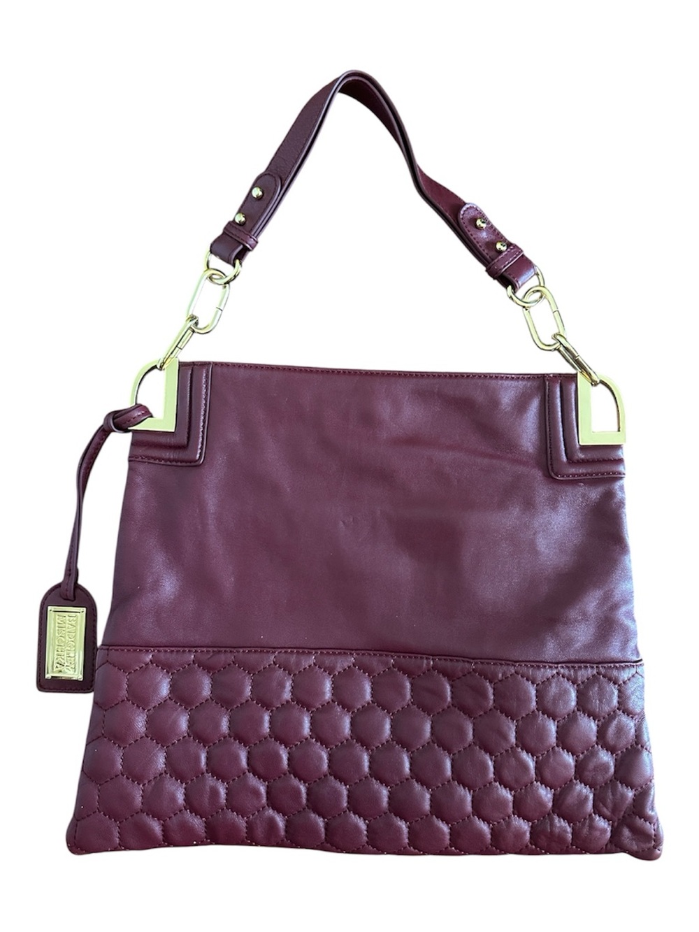 Badgley Mischka Garnet Corrine Quilted Nappa Leather Bag NWOT